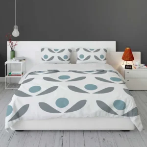 Abstract Flowers Minimal Pattern Bedding Set 1