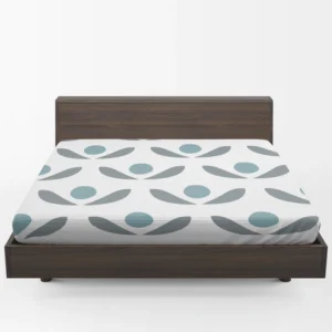 Abstract Flowers Minimal Pattern Fitted Sheet 1