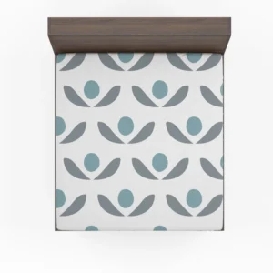 Abstract Flowers Minimal Pattern Fitted Sheet