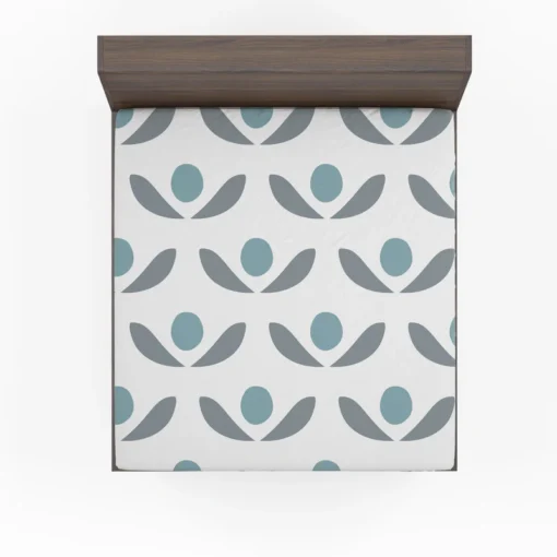 Abstract Flowers Minimal Pattern Fitted Sheet