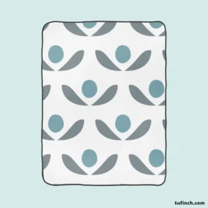 Abstract Flowers Minimal Pattern Fleece Blanket 1