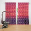 Abstract Geometric Colorful Triangle Pattern Curtain