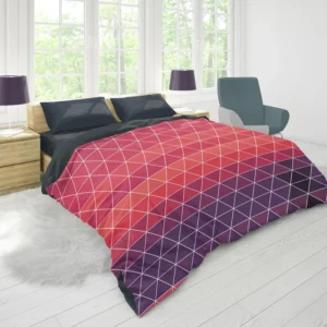 Abstract Geometric Colorful Triangle Pattern Duvet Cover 1