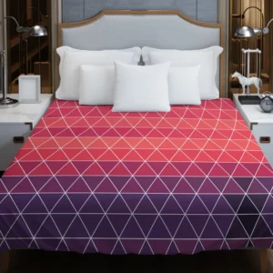 Abstract Geometric Colorful Triangle Pattern Duvet Cover