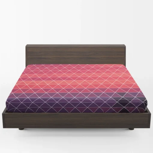 Abstract Geometric Colorful Triangle Pattern Fitted Sheet 1