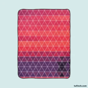 Abstract Geometric Colorful Triangle Pattern Fleece Blanket 1