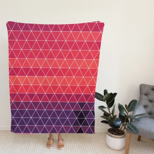 Abstract Geometric Colorful Triangle Pattern Fleece Blanket