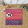 Abstract Geometric Colorful Triangle Pattern Rug