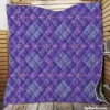 Abstract Geometric Pattern Violet Blue Quilt Blanket