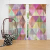 Abstract Gradient Triangle Curtain