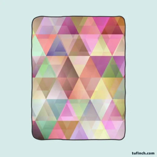 Abstract Gradient Triangle Fleece Blanket 1