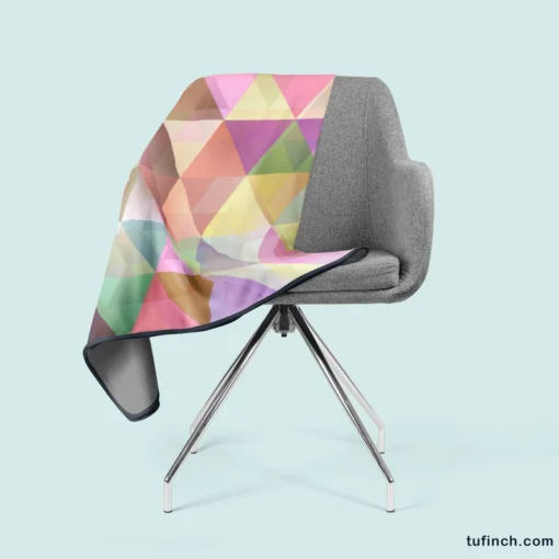 Abstract Gradient Triangle Fleece Blanket 2