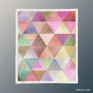 Abstract Gradient Triangle Sherpa Fleece Blanket 1