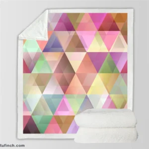 Abstract Gradient Triangle Sherpa Fleece Blanket