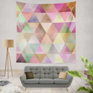 Abstract Gradient Triangle Wall Tapestry