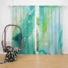 Abstract Ink Textured Marble Curtain