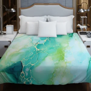 Abstract Ink Textured Marble Duvet Cover