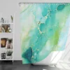 Abstract Ink Textured Marble Shower Curtain