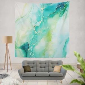 Abstract Ink Textured Marble Wall Tapestry