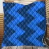 Abstract Modern Halftone Wave Quilt Blanket