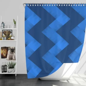 Abstract Modern Halftone Wave Shower Curtain