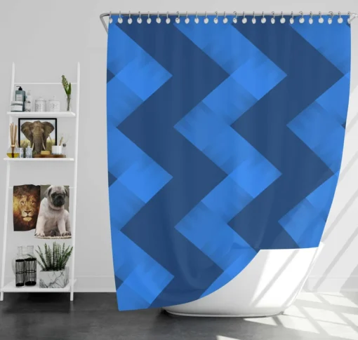 Abstract Modern Halftone Wave Shower Curtain