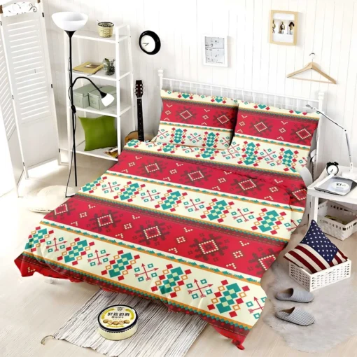 Abstract National Square Design Bedding Set