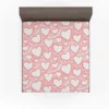 Abstract Pink Love Heart Pattern Fitted Sheet