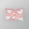 Abstract Pink Love Heart Pattern Pillow Case