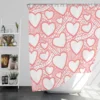 Abstract Pink Love Heart Pattern Shower Curtain