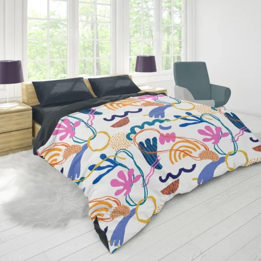 Abstract Shapes Pattern Design Duvet Cover 1