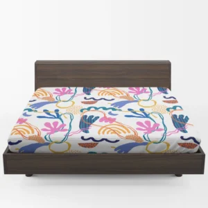 Abstract Shapes Pattern Design Fitted Sheet 1