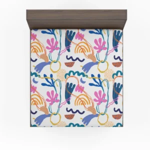 Abstract Shapes Pattern Design Fitted Sheet