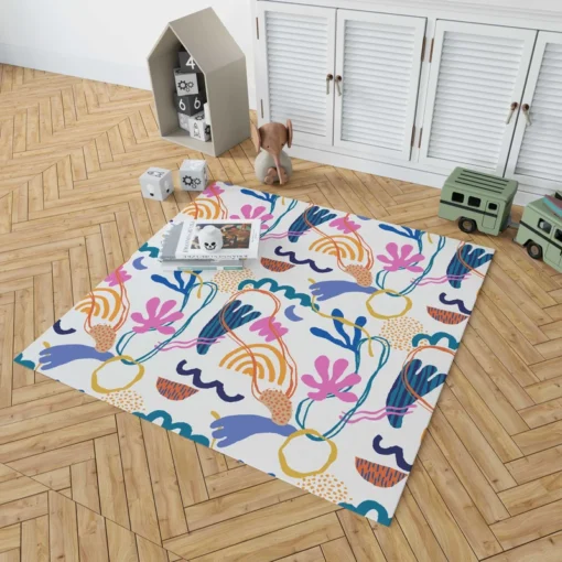 Abstract Shapes Pattern Design Rug 1