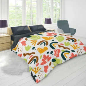 Abstract Shapes Seamless Pattern Duvet Cover 1