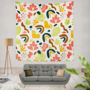 Abstract Shapes Seamless Pattern Wall Tapestry