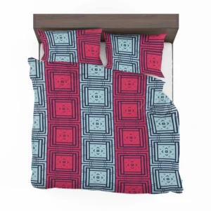 Abstract Square Two Colored Bedding Set 2