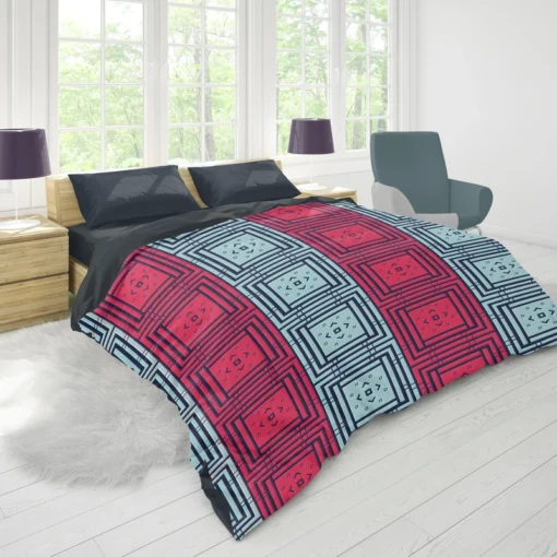 Abstract Square Two Colored Duvet Cover 1