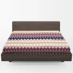 Abstract Tribal Stripes Design Fitted Sheet 1