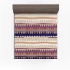 Abstract Tribal Stripes Design Fitted Sheet