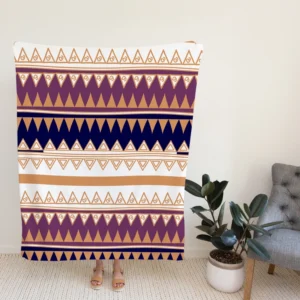 Abstract Tribal Stripes Design Fleece Blanket