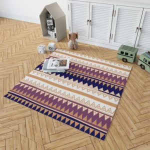 Abstract Tribal Stripes Design Rug 1