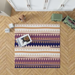 Abstract Tribal Stripes Design Rug