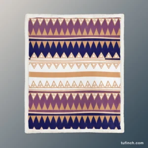 Abstract Tribal Stripes Design Sherpa Fleece Blanket 1