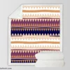 Abstract Tribal Stripes Design Sherpa Fleece Blanket