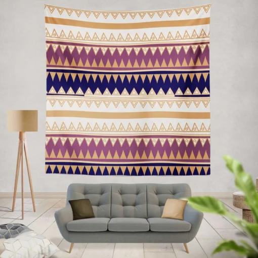 Abstract Tribal Stripes Design Wall Tapestry