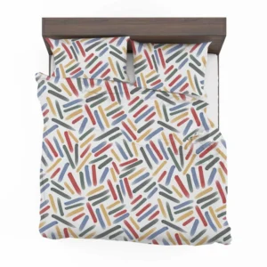 Abstract Watercolor Lines Pattern Bedding Set 1