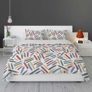 Abstract Watercolor Lines Pattern Bedding Set 2