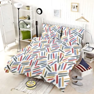 Abstract Watercolor Lines Pattern Bedding Set