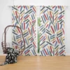 Abstract Watercolor Lines Pattern Curtain